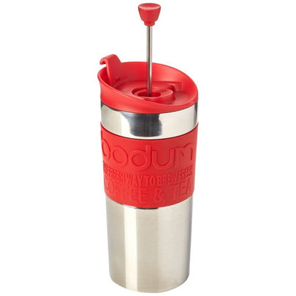 Termo Prensa Bodum Roja de Acero Inoxidable 450ml Práctica y Resistente