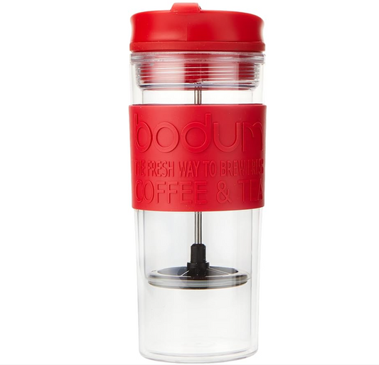 Termo Prensa Bodum Rojo Transparente 450ml Original Versatil
