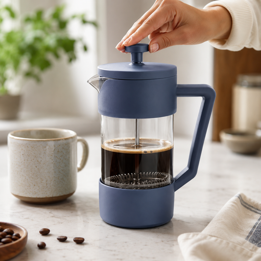 Cafetera Metodo Prensa Francesa Azul Pizarra 350ml y 1 Litro