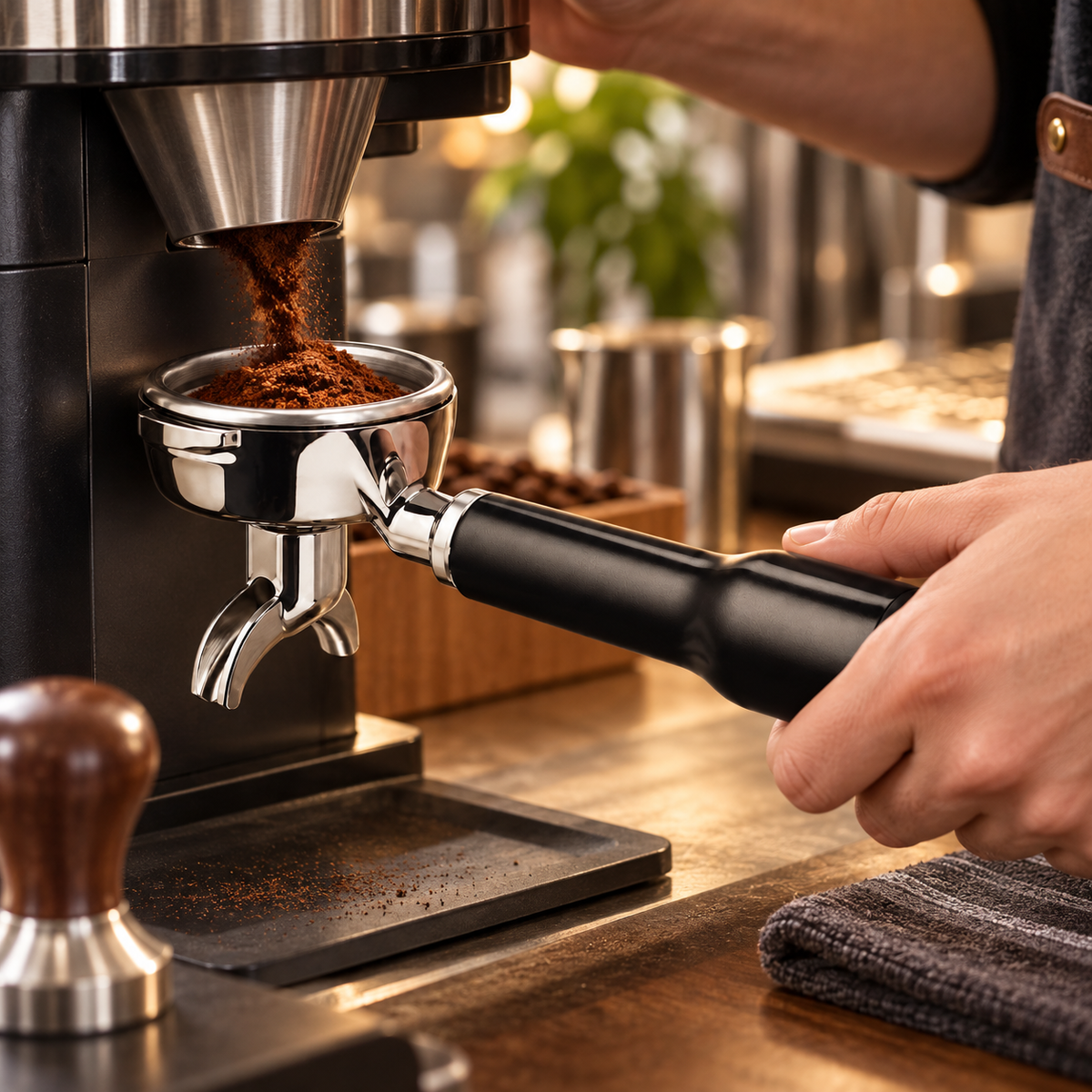 Portafiltro Doble Salida 58 mm para Maquina Espresso