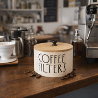 Soporte Almacenar Filtro Papel Cafe Origami Madera