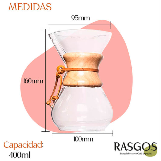 Cafetera Pour Over Generica Clasica 400ml