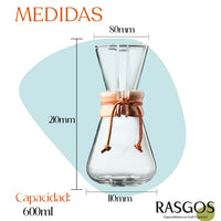 Cafetera de Goteo Pour Over Moderna 600ml