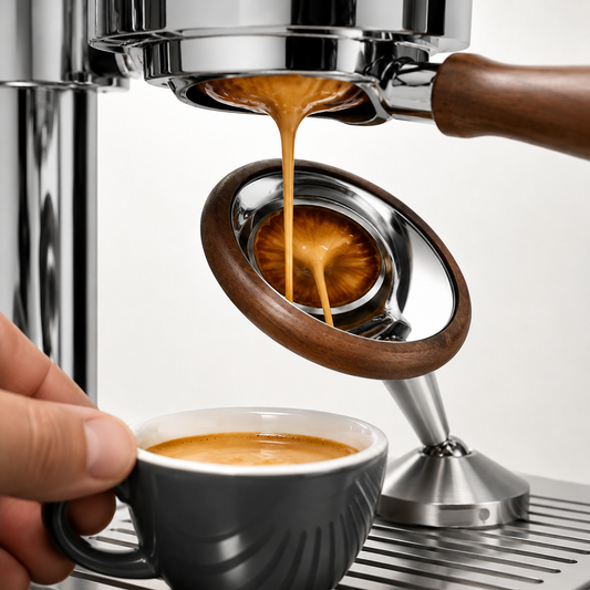 Espejo Barista para Extracción de Espresso y Creación de Contenido