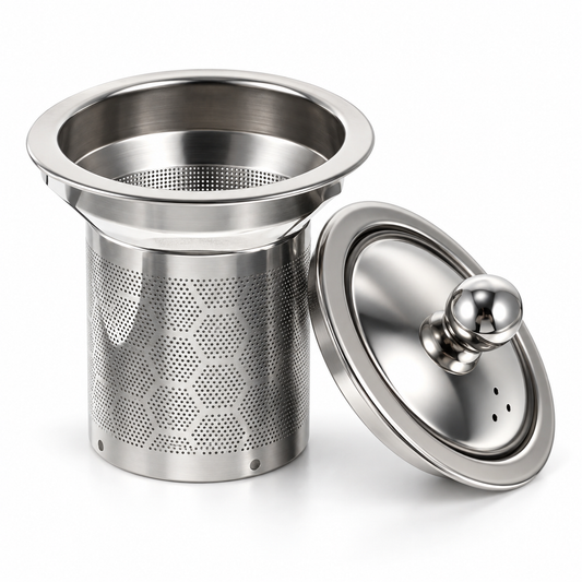 Repuesto Infusor de Acero Inoxidable con Tapa para Tetera de Vidrio