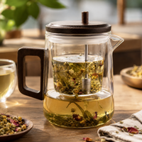 Tetera de Vidrio con Infusor para Te y Aromaticas 750ml