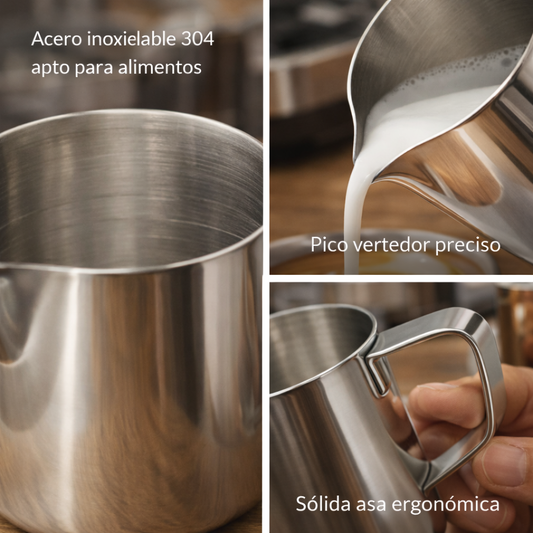 Jarra Cremadora 150ml de Acero Inoxidable 304