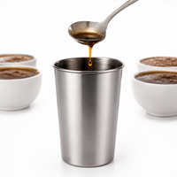 Vaso Metálico 300 ml para Catación y Servicio de Café