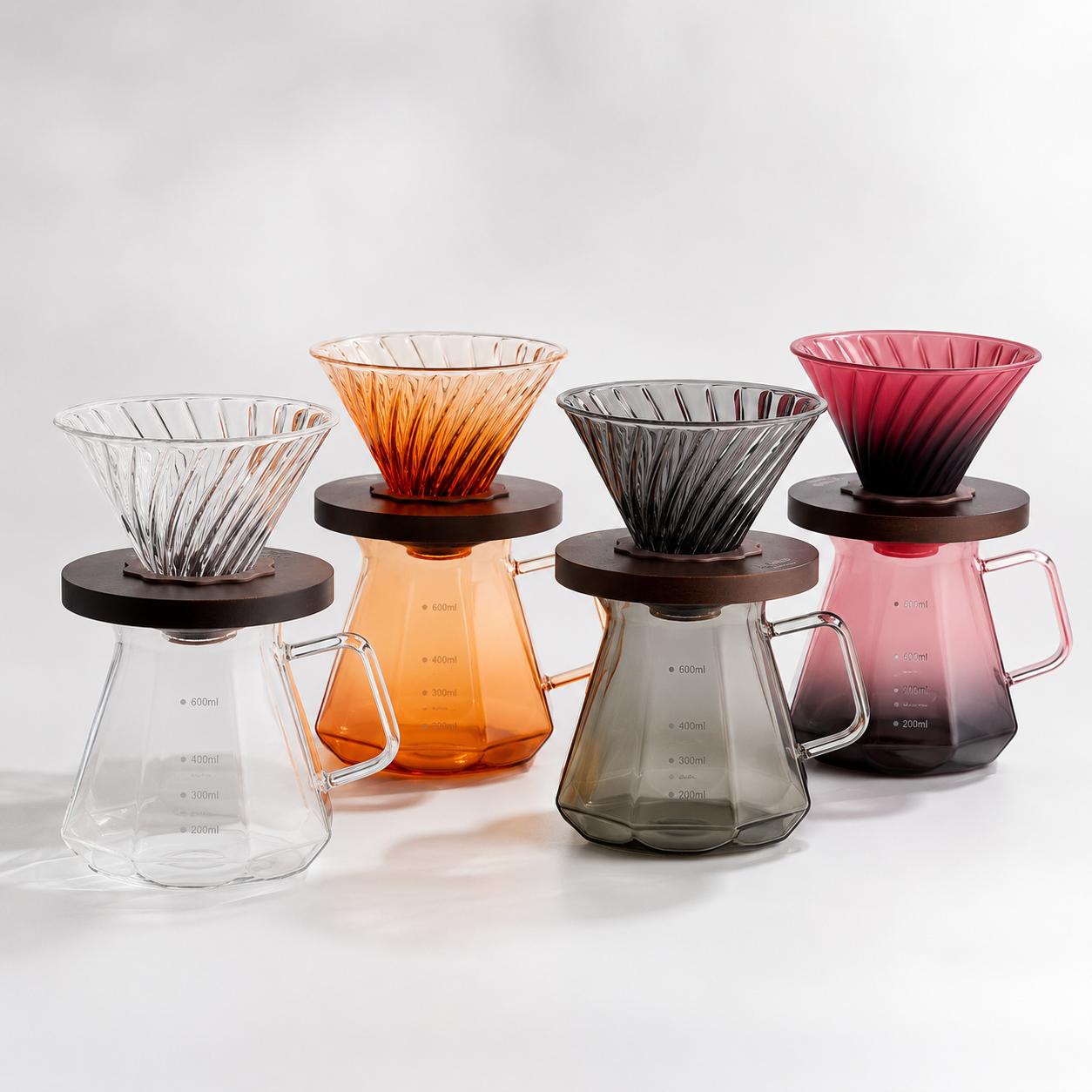 Kit Cafetera Dripper V60 Star 02 con Server Vidrio 600ml