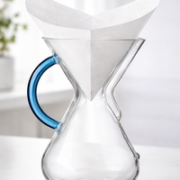 Cafetera Chemex 6 tazas Mango Cristal Azul Zafiro