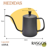 Jarra Cuello de Ganso Tetera Acero Inoxidable 600ml