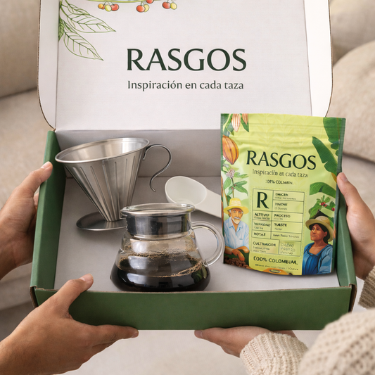 Kit V60 Acero Inoxidable + Server 400 ml + Filtros Hario 02 + Cuchara Dosificadora