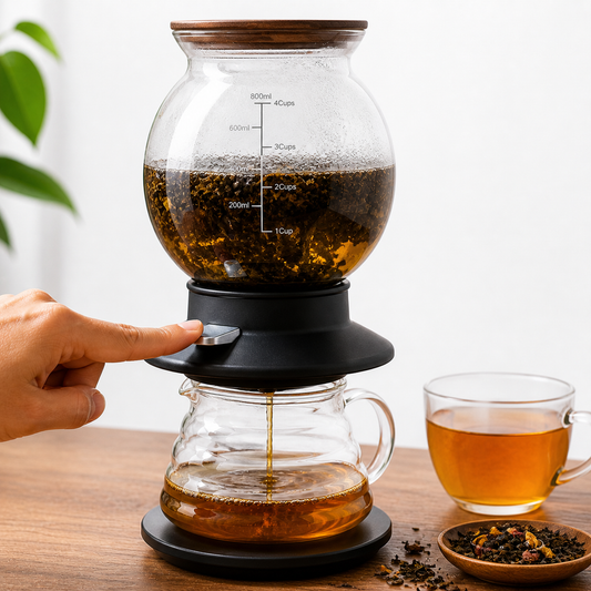 Cafetera Cold Brew y Dripper de Inmersion con Valvula para Cafe y Te