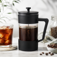 Prensa Francesa de Vidrio Negra 350 ml
