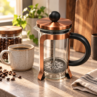Cafetera Prensa Francesa Acero 1000ML Bronce