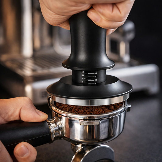 Tamper 53mm Dinamométrico Profesional Negro para Maquina Espresso
