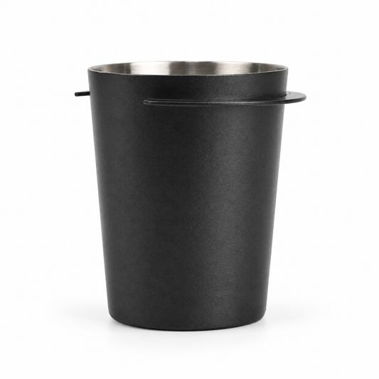 Dosificador de Cafe Espresso 58 mm en Acero Inoxidable Negro