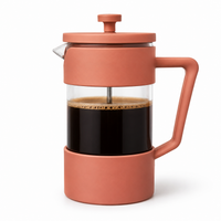 Cafetera Metodo Prensa Francesa Rosa Terracota 600ml y 1 Litro