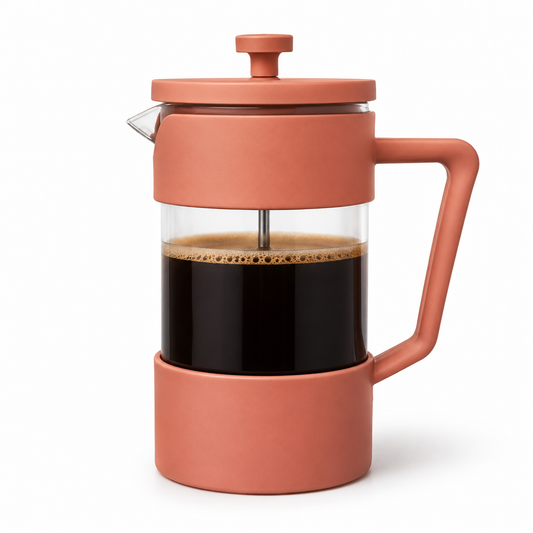 Cafetera Metodo Prensa Francesa Rosa Terracota 600ml y 1 Litro