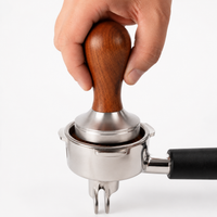 Tamper 58mm de Madera y Acero Inoxidable | Maquina Espresso