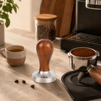Tamper 58mm de Madera y Acero Inoxidable | Maquina Espresso
