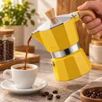 Cafetera Italiana Moka 300 ml 6 Tazas Amarilla