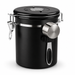 Recipiente de Cafe Hermetico Negro con Cuchara Medidora 700 g