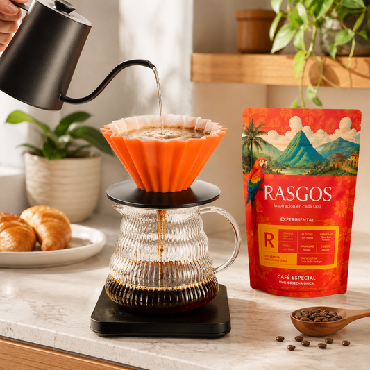 Kit Dripper V60 Origami Feria de las Flores con Cafe Especial Natural y Server