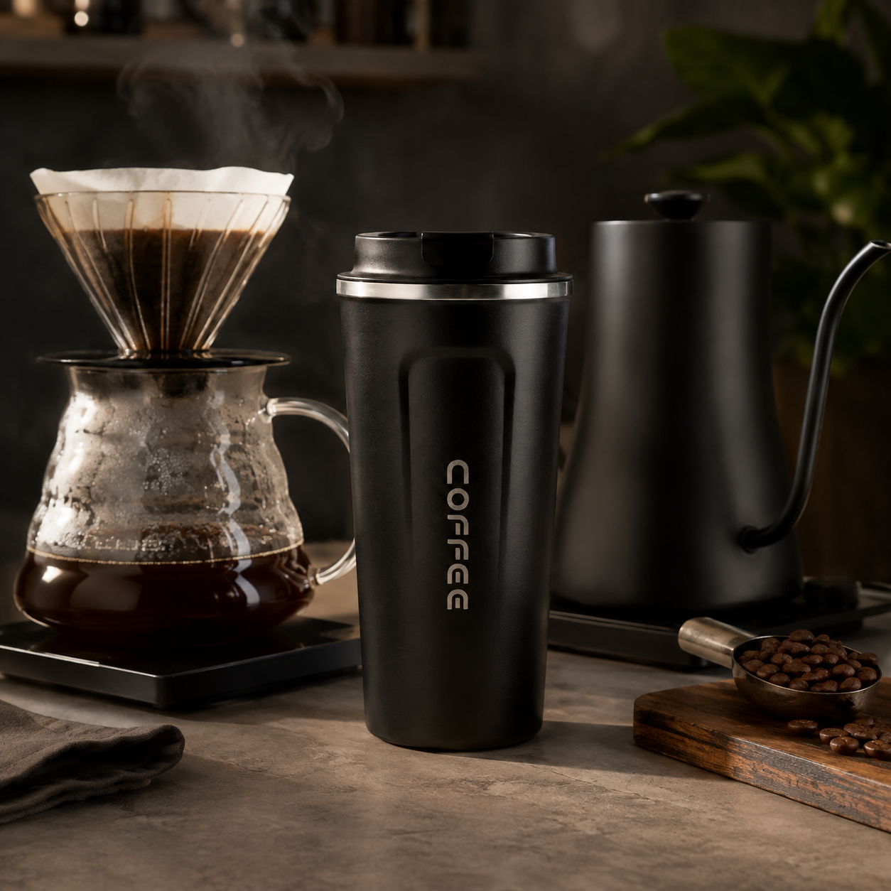 Termo Vaso para Cafe 510 ml Negro