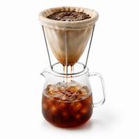 Colador de Tela para Cafe con Soporte Metalico | Cold Brew y Filtrado