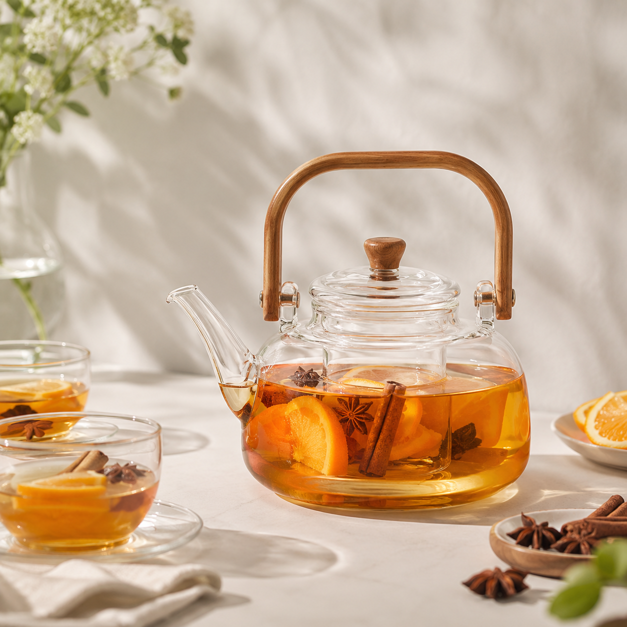 Tetera de Vidrio Borosilicato con Infusor 800ml