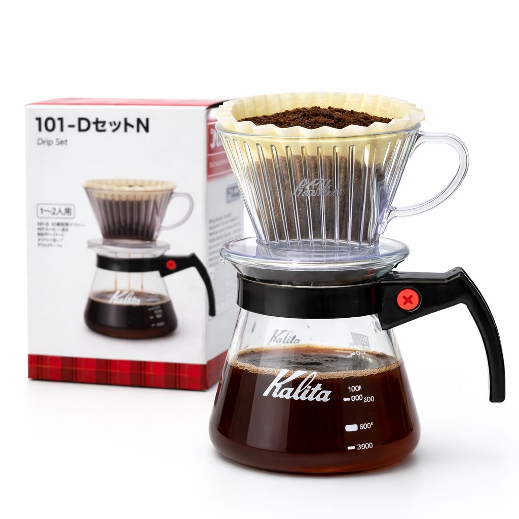 Kit Cafe Filtrado Kalita 101 Drip + Server + Cuchara + Filtros