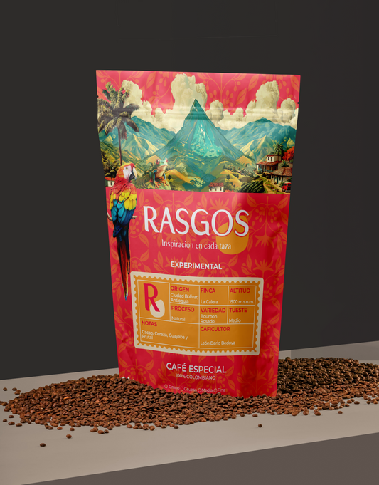 Kit Vaso Termo Cafe Exotico Bourbon Rosado Natural