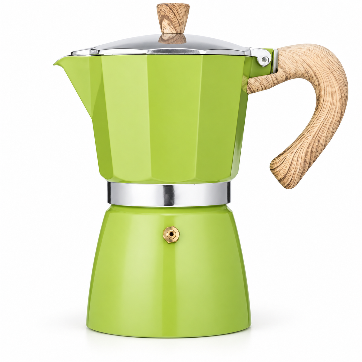 Cafetera Italiana Moka Verde Claro 300 ml  6 Tazas