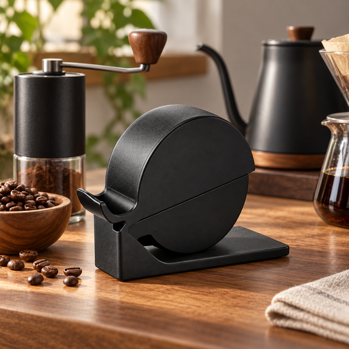 Estuche Dispensador Portafiltros para Filtros AeroPress Negro