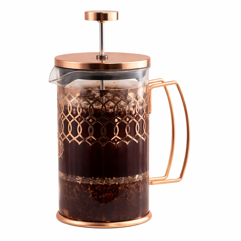 Cafetera Prensa Francesa Diseño Industrial Rustico 600ml