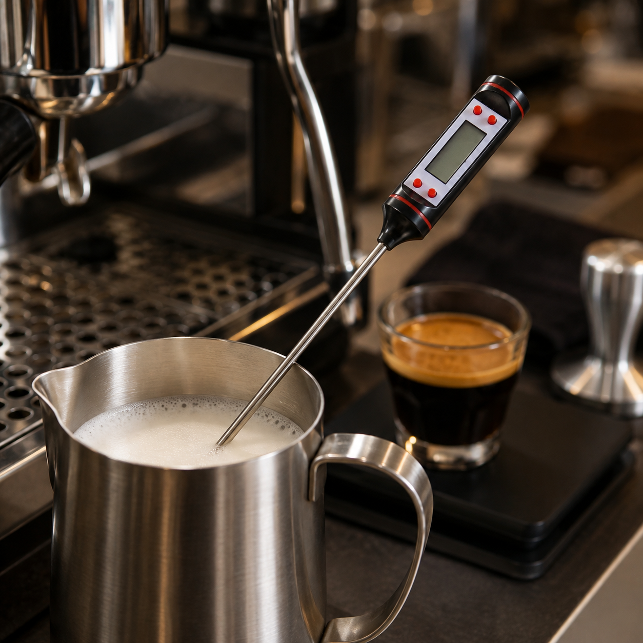 Termometro Digital con Sonda de Acero TP101 para Cafe