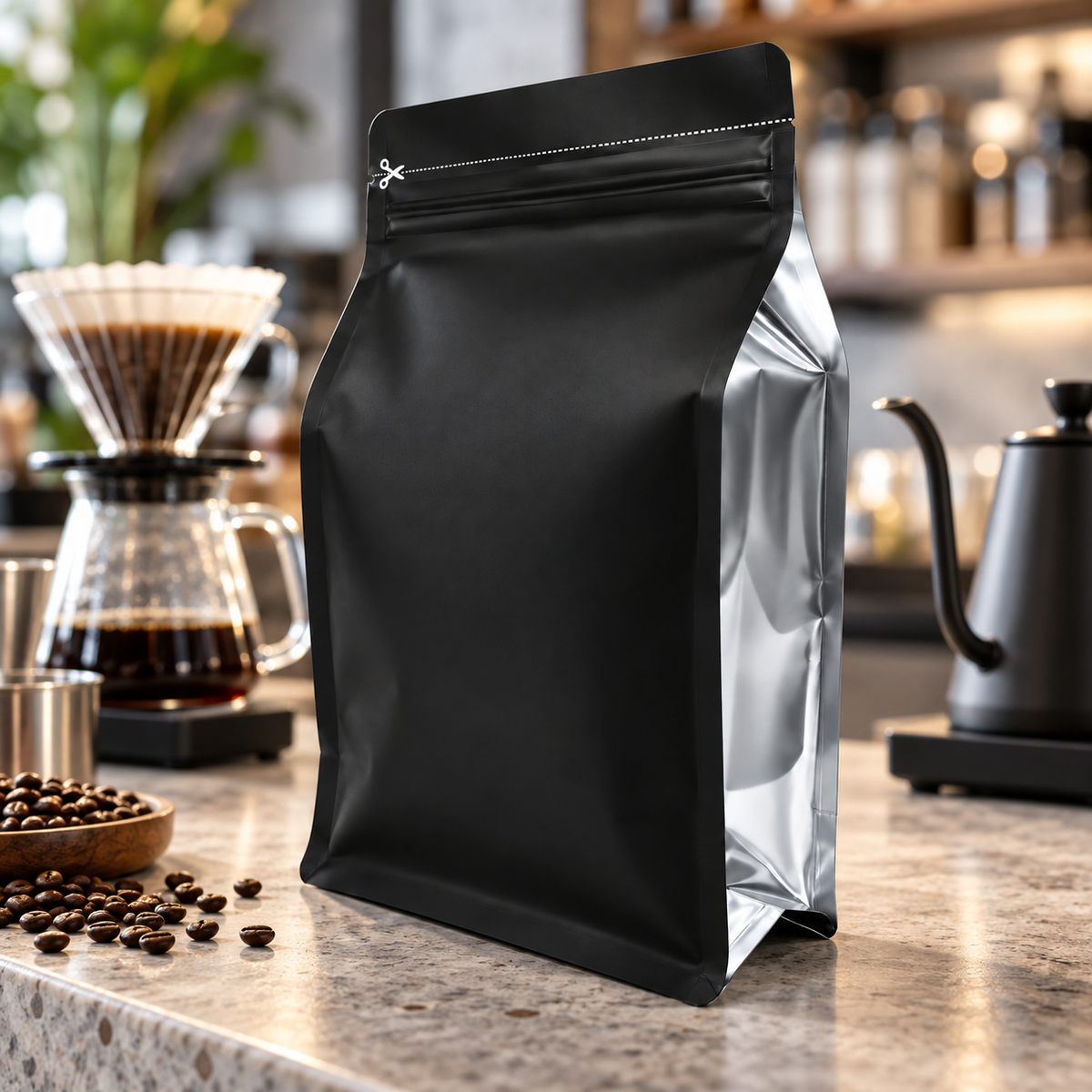 Empaque Bolsa para Cafe Institucional 2.5 KG Negro x 1 Unidad