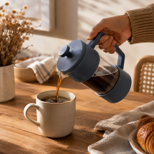 Cafetera Metodo Prensa Francesa Azul Pizarra 350ml y 1 Litro