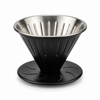 Cafetera Dripper V60 02 Acero Negro para Cafe Filtrado
