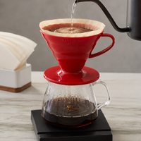 Cafetera Goteo Hario Metodo V60 02 Rojo Plastico Original