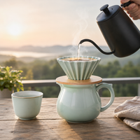Kit Cafetera Filtrado V60 Origami Ceramica
