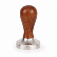 Tamper 58mm de Madera y Acero Inoxidable | Maquina Espresso