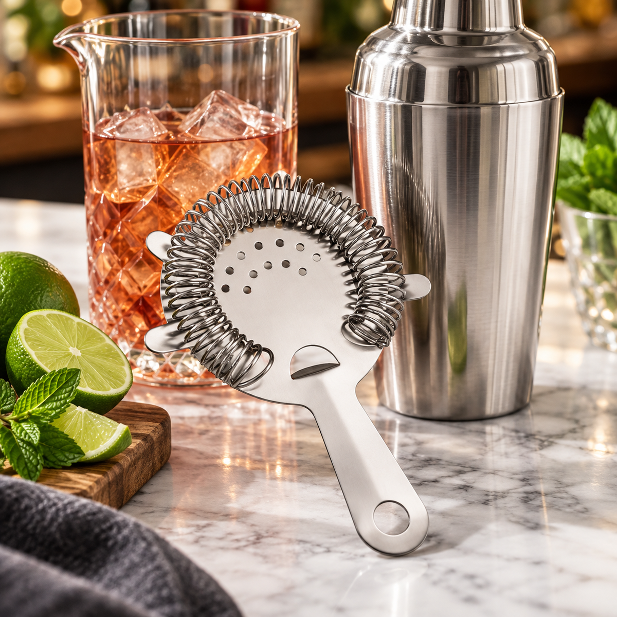 Filtro Coctelera Gusano Hawthorne Strainer