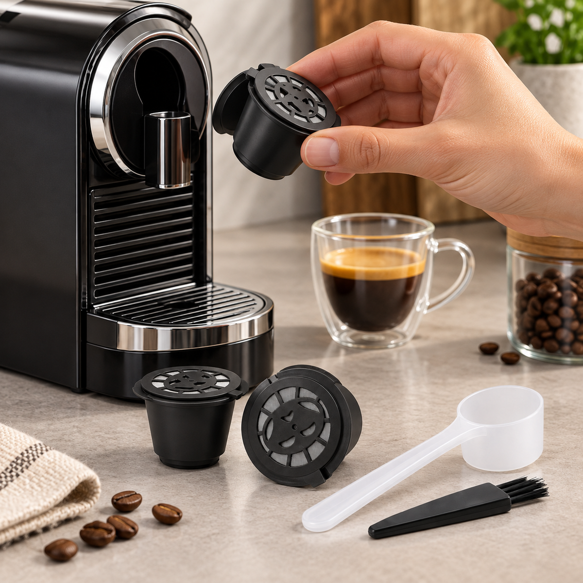 Capsulas Maquina Nespresso Reutilizables x3 | Cafe Maquina Espresso