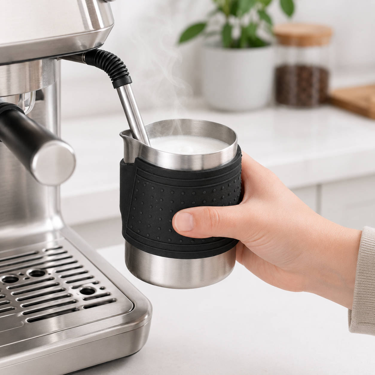Jarra Cremadora Sin Mango 600ml para Leche y Latte Art