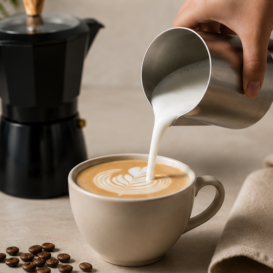 Cafetera Moka Italiana Negra de 6 Tazas con Tapa Transparente