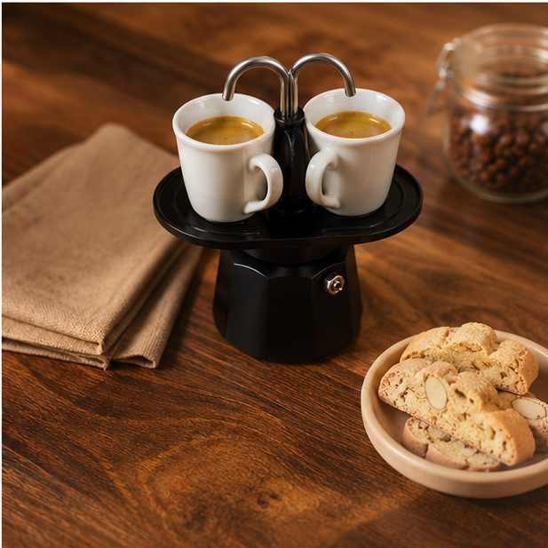 Cafetera Italiana Moka Mini Express 2 Tazas Negra