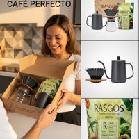 Kit Cafe Origami V60 Calentador Cuello Cisne Server