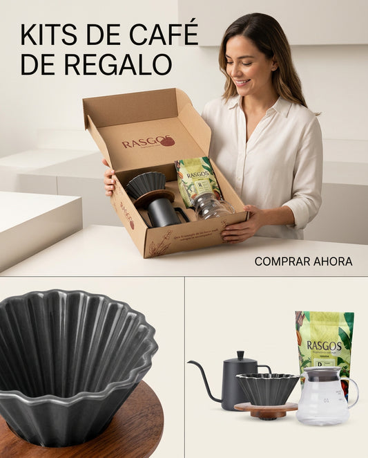 Kit Cafe Origami V60 Calentador Cuello Cisne Server